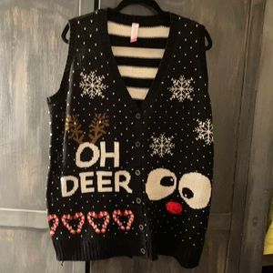No Boundaries, 2X(19) Ugly Christmas Sweater Vest